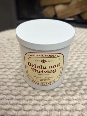 Delulu and Thriving Oakmoss Santal Soy Wax Hand Poured Candle